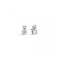 Orecchini Recarlo Donna Face Round in Oro bianco Diamante 0.18 Ct E66DE005/018 - E66DE005/018